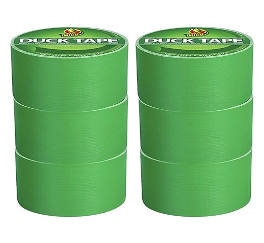 Duck Tape Brand 1304968_C Color Duct Tape, 1.88" x 20 yd, Green, 6 Rolls
