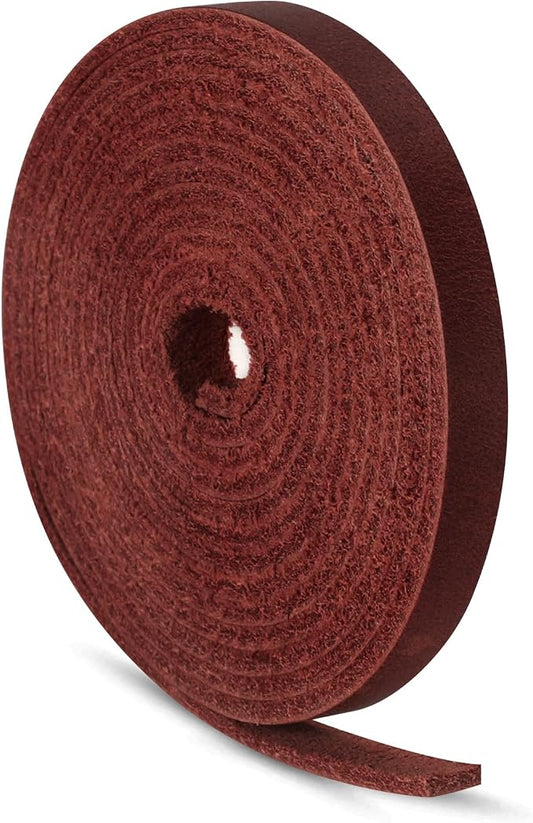 Ringsun 1/4 Inch Wide Flat Leather Strips for Crafts, Full Grain Leather Strap Cord String for Crafts, Tooling (2mm Thick 72.5 Inches Long Red)