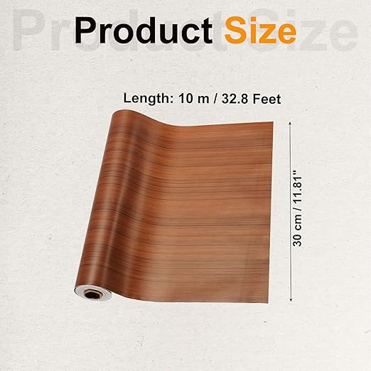 PATIKIL Wood Grain Tape 12" x 32 ft, Self-Adhesive Wood Texture Repair Tape Realistic Wooden Effect Patch for Furniture Cabinets Floor Walls, Yellow Wood