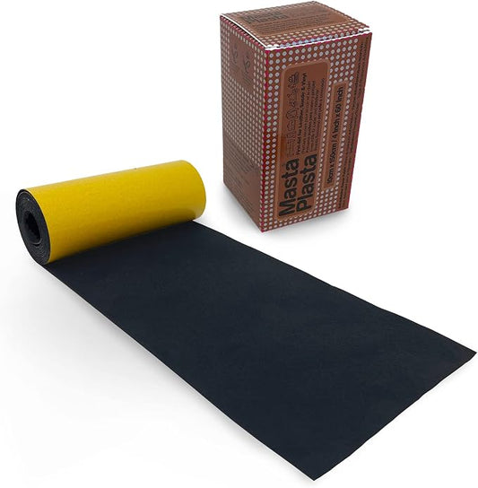 MASTAPLASTA Instant Upholstery Quality Self-Adhesive Repair Tape. Black Suede 60ins x 4ins / 150cm x10cm. Easily Fix Sofas, Car Interiors, Jackets, Bags & More. Perfect for Most Velvets Too!