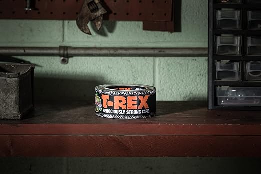 T-Rex Tape Extra-Wide Duct Tape with UV Resistant & Waterproof Backing for Ferociously Strong Repairs, 2.83" x 25 yd, Gunmetal Gray, 1 Roll (Pack of 6)