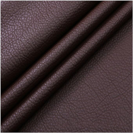 Self Adhesive Leather PU Fabric Leather Repair Patch 100x138cm Multicolor Available Anti Scratch Leather Tape Upholstery Vinyl Sticker for Couch Sofas Furniture Drivers Seat(Deep Coffee)