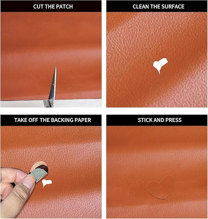 Leather Repair Patch, 35X79 Inch Self Adhesive Leather Repair, Large Vinyl Patch Tape for Couches, Furniture, Car Seats, Cabinets, Wall, Handbags （Light Brown, 35X79 Inch）