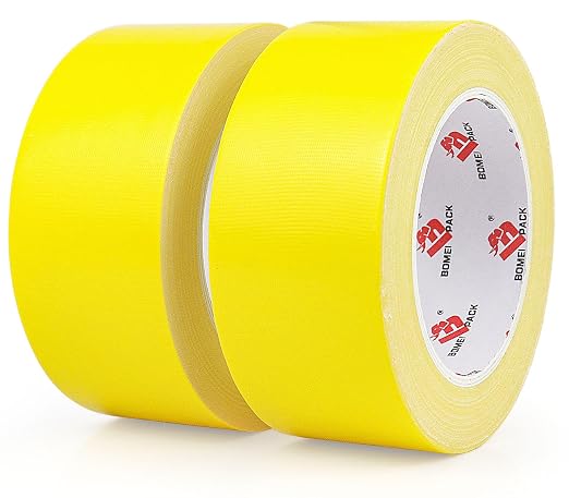 Yellow Duct Tape Heavy Dudy,9 Mil Thickness,2 Inches x 30 Yards,Strong Industrial Strength,Flexible,No Residue,Waterproof and Tear by Hand,Multi-Use for Indoor & Outdoor Repairs 2 Pack