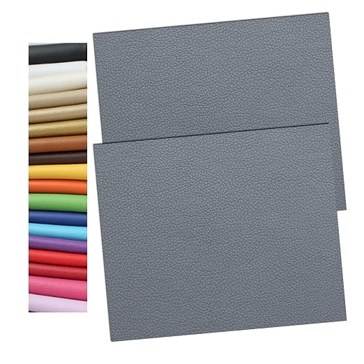 2 Pcs Sofa Repair Self Adhesive Leather Tape Patch Strong Adhesive Car Seat Furniture Repair Patches High Low Temperature Wear Waterproof Resistant (10 x 12 inch/2pcs, Grey)