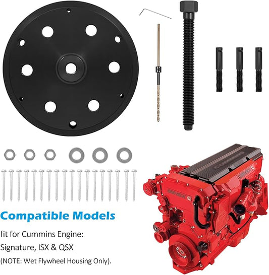 3163826 Rear Crankshaft Thick Wear Sleeve & Wet Flywheel Housing Oil Seal Remover/Installer/Replacer Tool for Cummins Signature, ISX & QSX Engines