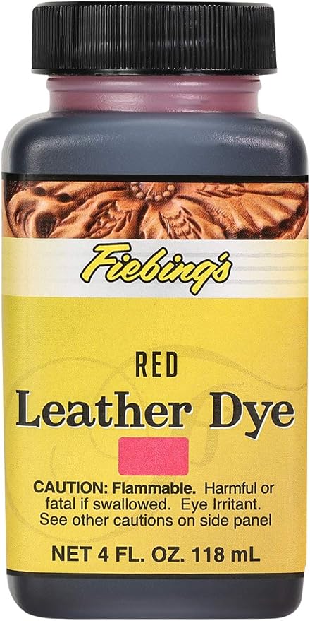 Fiebing's Leather Dye (4 Fl Oz, Mahogany) - Alcohol-Based, Penetrating, Permanent Dye for Shoes, Boots, Belts, Bags, Furniture - Includes Wool Dauber Applicator - Recolor & Restore Leathercraft