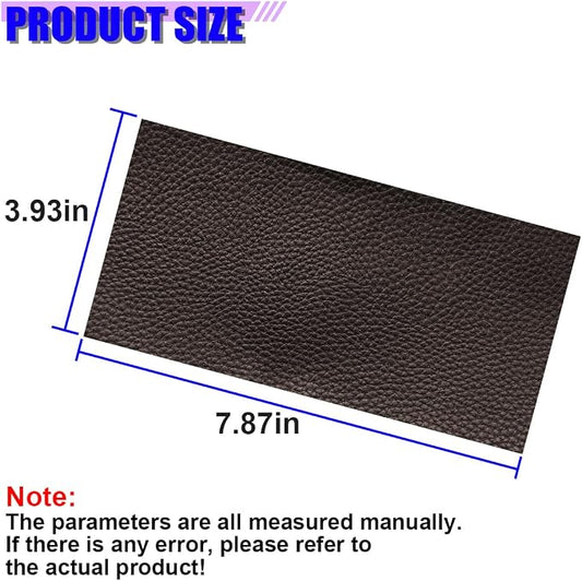 2PCS PU Leather Car Seat Repair Patch, 7.87''×3.93'' Breathable Water-Resistant Repair Tape, Portable Self-Adhesive Vehicle Interior Repairing Tool for Furniture, Couch, Sofa (Brown)