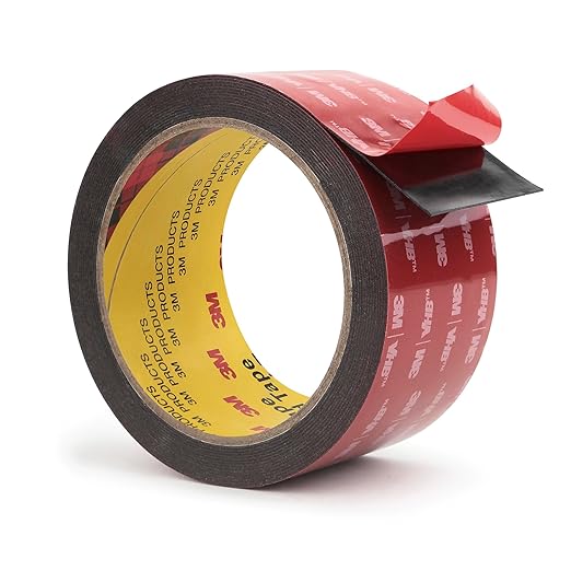 3M Heavy Duty Double Sided Tape 2''x15.4Ft 0.043in Thick 5952 Black | Mounting Tape Adhesive Waterproof Heat Resistant Foam Tape for Automotive Car Home Office Deco Indoor Outdoor