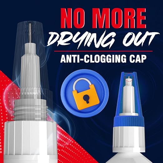40g(1.4oz) 100/1500 CPS (Thin/Thick) CA Glue, Cyanoacrylate Super Glue for Wood, Glass, Metal, Paper, Leather, Plastic, Ceramic, Rubber, Jewelry, Woodworking, Hobby Models, and Craft Project