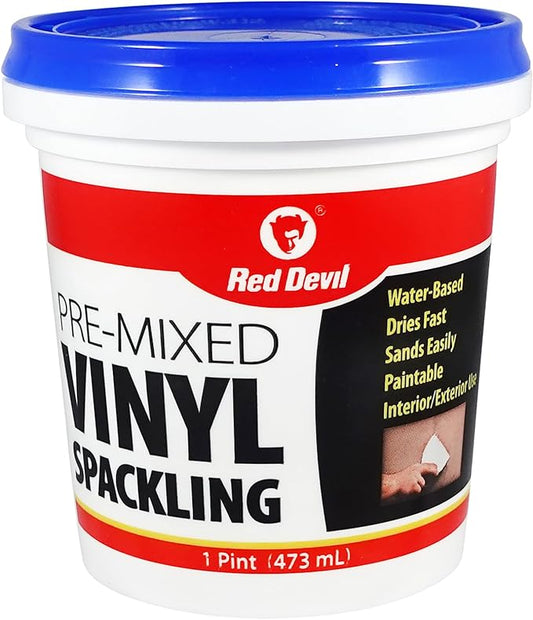 Red Devil 0538 Pre-Mixed Vinyl Spackling, 1 Pint