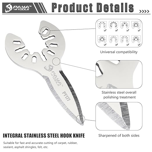 Oscillating Multi Tool Windshield Blades Car Windshield Removal Tool for Removing Caulk, Sealants and Auto Glass Glue Window Seal (2-Pack)