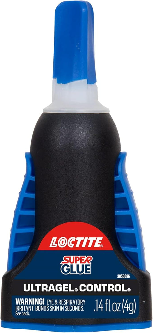 Loctite Super Glue Ultra Gel Control, Clear, 0.14 fl oz Bottle, 2 Pack - Superglue for Plastic, Wood, Metal, Crafts & Repair, Cyanoacrylate Adhesive Instant Glue, Quick Dry
