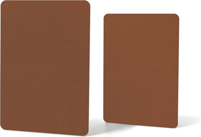 Self Adhesive Leather Repair Patch,8x12 inch Vinyl Repair Kit,Leather Repair Kit for Furniture,Car Seat,Couch,Office Chair,2 Pcs Light Brown