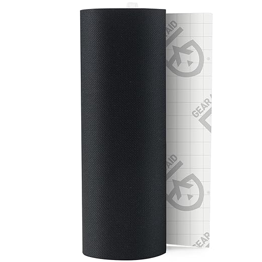 GEAR AID Tenacious Tape 3” x 20” Nylon Fabric Gear Repair Tape, Fix Holes and Rips in Puffy Jackets, Rain Gear, Tents, Sleeping Bags and Outdoor Equipment, Black, 1 Roll