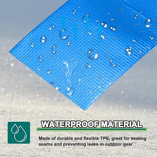 PATIKIL Awning Repair Tape 4" x 26ft Waterproof Canvas Tape High Adhesive Tear Repair Patch Kit for PVC Tarpaulin Tent Awning Fabric RV Sail Boat Cover, Blue