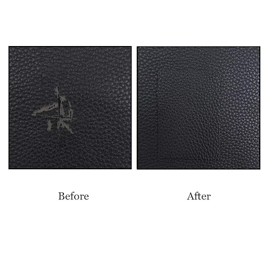 Vowcarol Leather Repair Kits for Couches and Cars, Leather Repair Patches Super-Thin Vinyl Repair kit 2 PCS Black