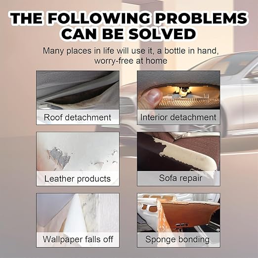 Car Headliner Adhesive,Headliner Repair Glue,Upholstery Glue for Cars,Car Roof Liner Quick Repair Adhesive Glue,Car Roof Fabric Adhesive, Suitable for Automotive interiors, Fabric, Leather(100ml)