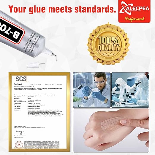 B-7000 Craft Glue for Jewelry Making - 110ml/3.7oz (2 Pack) - Multi-Function B-7000 Super Adhesive Glues Liquid Fusion Glue for Rhinestones Crafts, Clothes Shoes, Fabric, Jewelry Making, Cell Phones