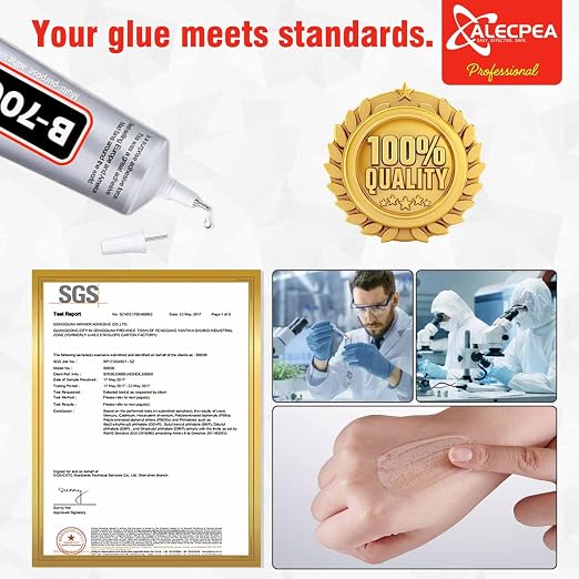 B-7000 Craft Glue for Jewelry Making - 15ml/0.5oz (2 Pack) - Multi-Function B-7000 Super Adhesive Glues Liquid Fusion Glue for Rhinestones Crafts, Clothes Shoes, Fabric, Jewelry Making, Cell Phones