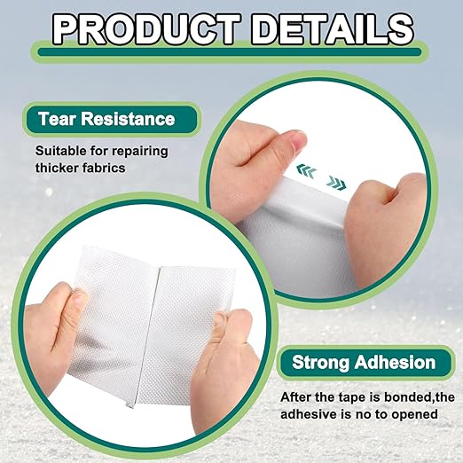 PATIKIL Awning Repair Tape 2" x 26ft Waterproof Canvas Tape High Adhesive Tear Repair Patch Kit for PVC Tarpaulin Tent Awning Fabric RV Sail Boat Cover, White