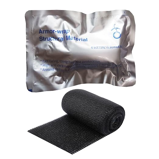 AMI-ZUHE Fiberglass Repair Kit PVC Pipe Simple Tools Furniture Wooden Handle Repair Quick Curing Repair Winding Tape, 181 x 4.02 x 0.02 inch, Black