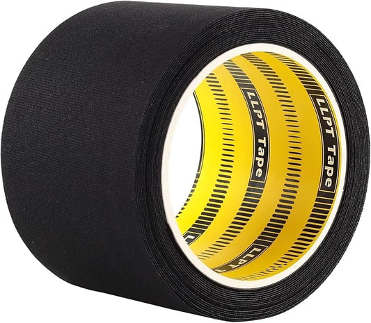 LLPT Wetsuit Repair Tape Iron On 3” x 16.5 Ft Seam Sealing Patch Waterproof for Neoprene Wetsuit Drysuit Fishing Suits Industrial Standard Carrier Material Color Black(IR3065)