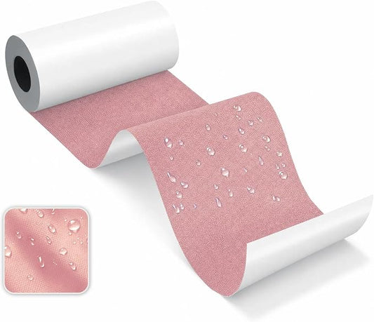 Canvas Repair Tape, Heavy Duty Waterproof Self-Adhesive Fabric Repair Patch for Tent, Sofa, Boat Covers, Chairs, Awning & Camping Outdoor Gear, 3"x79", Pink