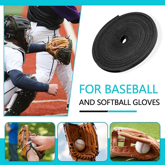 Baseball Glove Lace, Mitt Lace Repair Kit Softball 2 Leather Laces and 2 Lacing Needles for Catcher's Glove