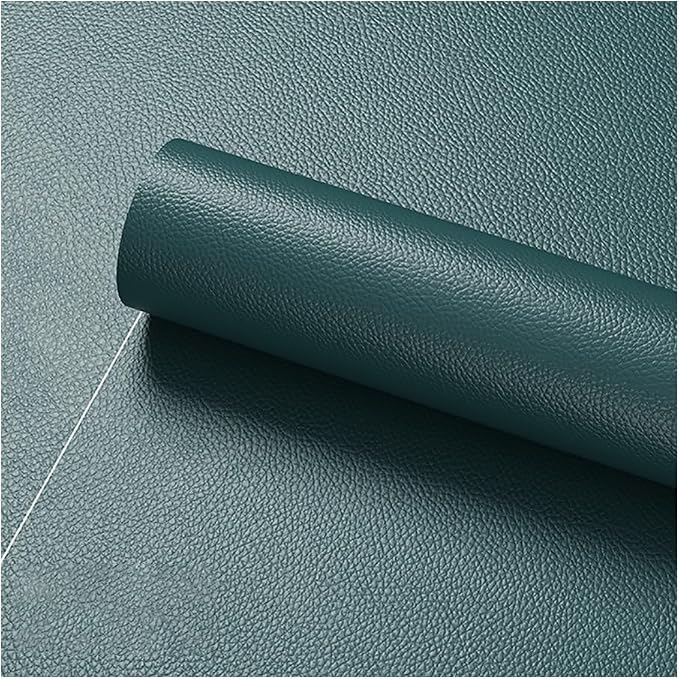 Faux Leather Repair Patch 19.7 × 39.4In,Green Self - Adhesive Leather Repair, 2.5MM Thick Upholstery Leather for Upholstery Crafts, DIY Sewing, Sofas, Furniture, Car Seats, Chairs(1Pcs)