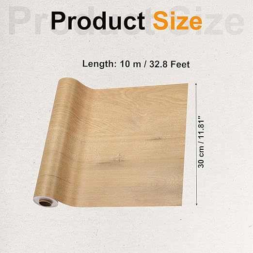 PATIKIL Wood Grain Tape 12" x 32 ft, Self-Adhesive Wood Texture Repair Tape Realistic Wooden Effect Patch for Furniture Cabinets Floor Walls, Birch