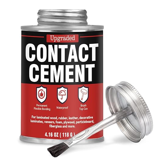 Bondtech Contact Cement Adhesive, Professional Neoprene Contact Adhesive, Strong Cement Glue Bonding for Woodworking, Leather, Repairs and Crafts (4.16 Ounce)
