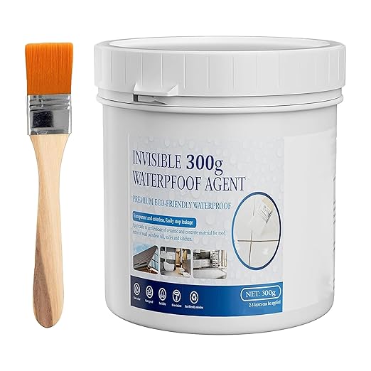Magnova 300 Gm Transparent Waterproofing Glue with Brush for Roof Leakage, Crack Seal Water Leakage Solution Indoor Outdoor, Waterproof Adhesive Sealant for Bathroom Pipe Wall Tile Window (300 GM)