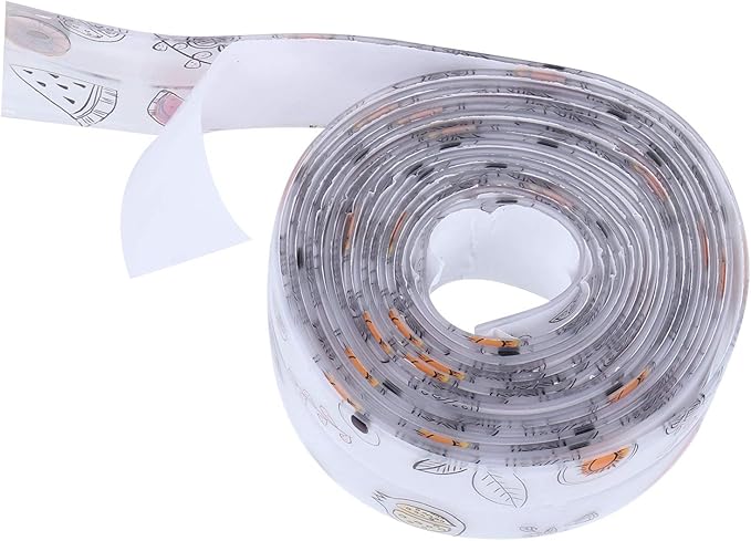 Caulk Tape, Sealing Strip Eco-Friendly PVC for Toilet Walls for Kitchens for Shower Rooms for Bathtubs(Transparent Printing Fruit Color, Polar Animals)