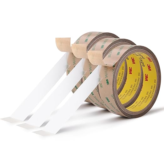 Double Sided Tape 9495LE 1" x 18Ft Made of 3M Pack of 3 Heavy Duty Clear Adhesive Tape for Electronics Bonding Attachment Laptop Phone Repairs Arts Crafts Leather Work Card Making