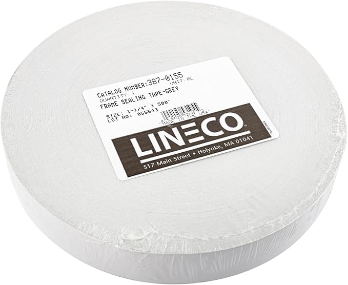 Lineco Archival Frame Sealing Tape, Gray, 1.25 inch X 500 Feet | Acid-Free, Non-Yellowing, for Seal Framing Backing, DIY, Crafts