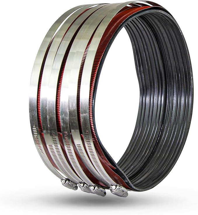 Supply Giant 37822CS No-Hub Coupling Heavy Duty Colored Shield, 6 inch, Red