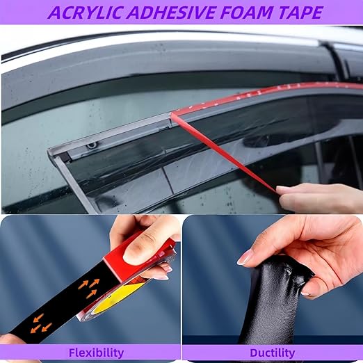 Gasenvan Double Sided Tape Heavy Duty, Mounting Adhesive Tape 1 in x 15.4 ft, Waterproof Adhesive Strip Tape for Indoor & Outdoor, Automotive Trim, Garage,LED Strip Lights, Home Decor