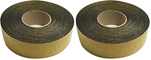 Frost King IT30/8 Rubber Insulation Tape, 2in Wide /8in Thick x 30ft Long,Black, (Pack of 2)
