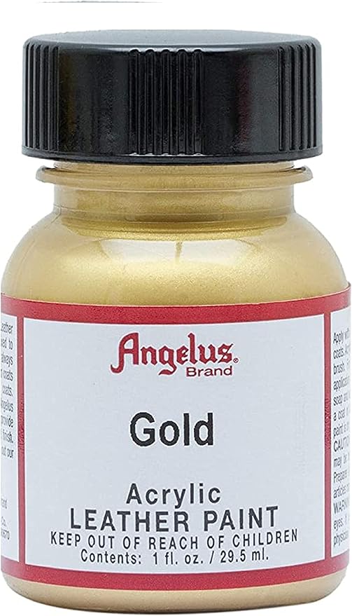 Angelus Acrylic Leather Paint Gold 1oz