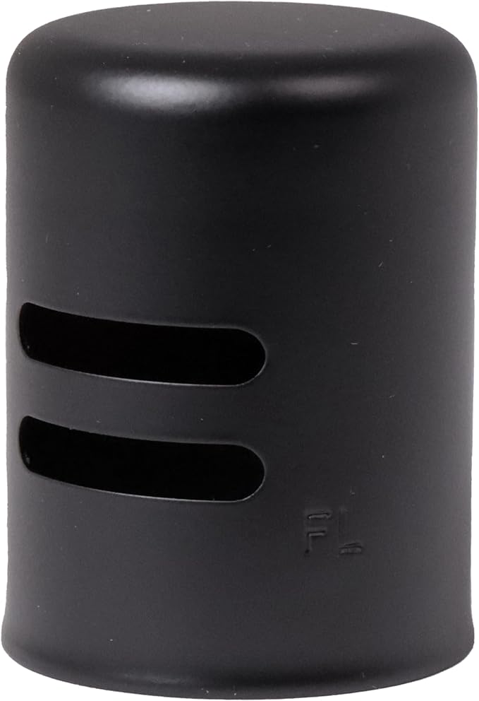 Westbrass D201-100-62 1-5/8" x 2-1/4" Solid Brass Air Gap Cap Only, Non-Skirted, Matte Black (100-Pack)