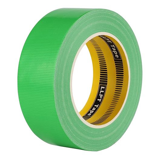 LLPT Duct Tape Premium Grade 1.6 Inches x 108 Feet x 11 Mil Easy Tear Residue Free Strong Adhesive Color Green (DT404)
