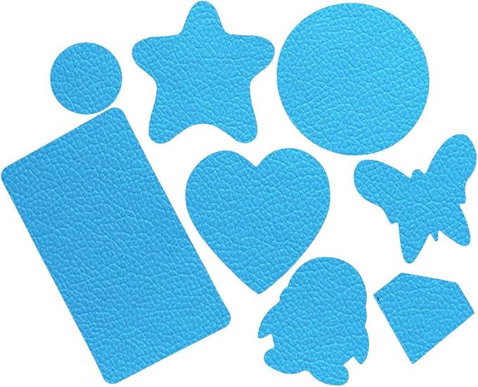 8 Pieces of Self-Adhesive Leather Repair Patches Tape Stickers for Sofas, Bags,Furniture,Car Seats,Waterproof and wear-Resistant (Blue)