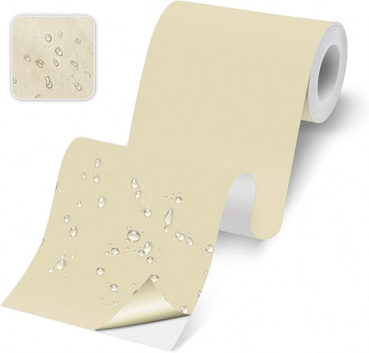 Self-Adhesive Fabric Repair Tape & Tent Repair Kit, Waterproof Patches for Clothes, Down Jacket, Camping Gear, Sleeping Bag, Heavy Duty Beige Nylon Tape for Instant Fix, 3.9"x79"