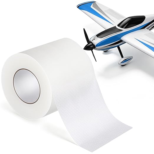 2" x 10 Yards Foam RC Plane Hinge Tape, Model Airplane Hinge Control Surface Tape for Aileron Elevator Rudder, Flexible Transparent Adhesive for Foam RC Airplane Repair, 1 Roll