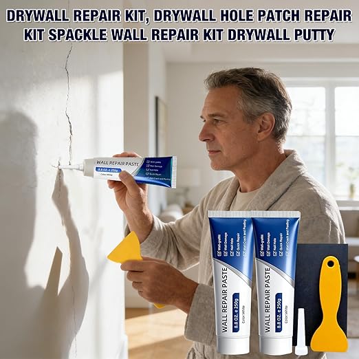 Drywall Repair Kit, Wall Mending Agent, Wall Patch Repair Kit with Scraper, Multi-Functional Drywall Patch Paste Repair Kit for DIY Home Fix