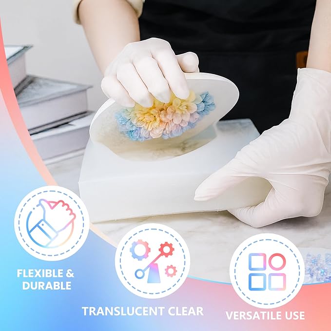 Silicone Mold Making Kit, 0A Liquid Silicone Rubber 66OZ, Extra Soft & Elastic Molding Silicone – Bubble-Free, Easy Demold for Resin Molds, 3D Molds, Candle Molds, Soap Molds