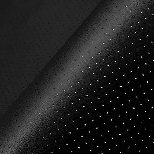 Leather Repair Patch 15.7x23.6 Black, Breathable Perforated Adhesive Self-Adhesive Repair Patch, Furniture Couch Car Seats Office Chairs Sofa Repair Patch Refurbished Patch