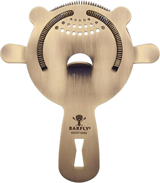 Barfly 4 Prong Heavy Duty Bar Strainer, Antique Gold