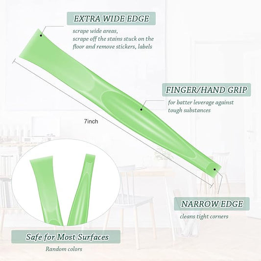 Honoson Non-scratch Plastic Scraper Tool Carbon Fiber Plastic Cleaning Tool Pen-shaped Stiff Scraper for Kitchen Sticker Scratch Cleaning
